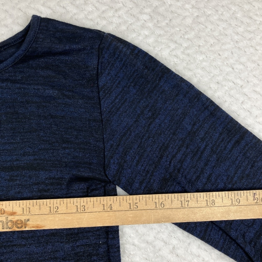 Rag & Bone Long Sleeve Knit Top Navy Blue Small Sheer Elevated Basic Minimalist - Picture 10 of 11